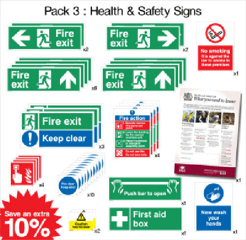 Safety Sign / Chalkboard / Poster Display / Temperature Log Book