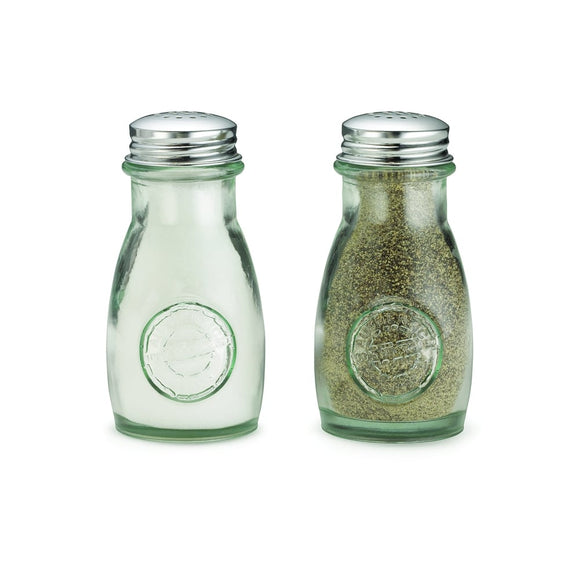 Salt & Pepper Shakers / 4 oz with Stainless Steel Tops | Pack of 20