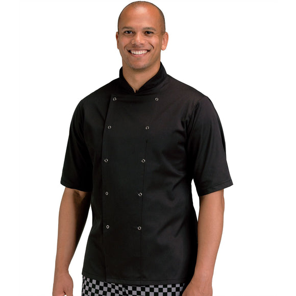 Chef Jacket Black Shot Sleeve Size 36