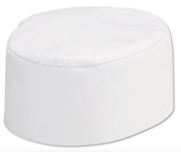 White Chef Skull Cap Hat