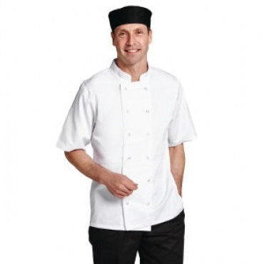 Unisex Chefs Jacket Short Sleeve Size M 38