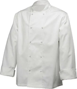 Chef Jacket Basic Stud Long Sleeve White 38" / Size Small  - AA13-S / WV-WW-WLJ-38-C