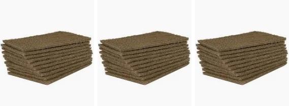 Brown grill pads pack of 10 ( pack of 3) / 4071100-3