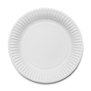 Disposable paper plates white 23cm / 9" (pack of 250) - 00914