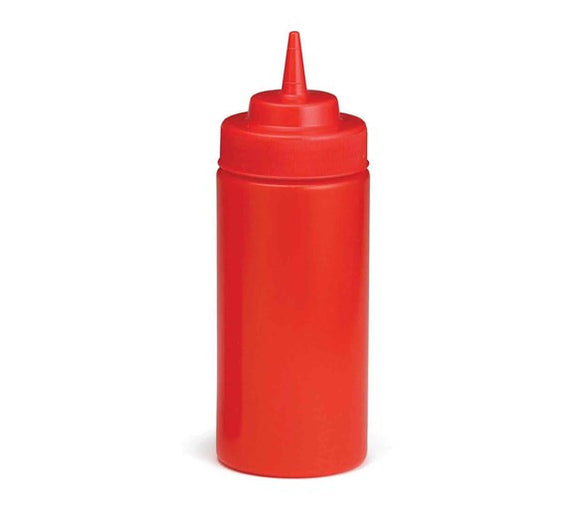 Squeeze Bottles Red 8oz with 53mm WideMouth™ Cone Tip