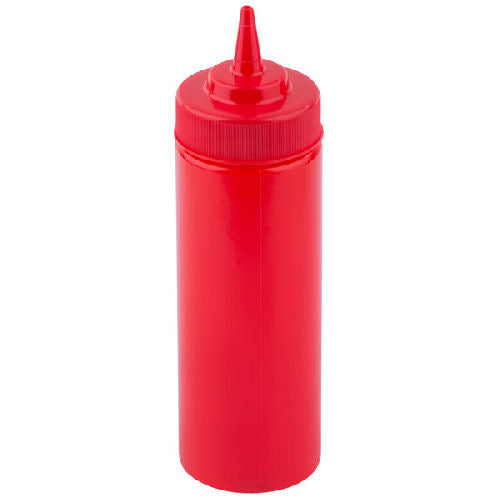 Squeeze Bottles Red 12oz  with 53mm WideMouth™ Cone Tip