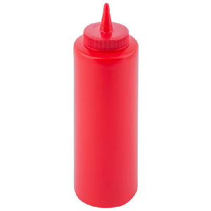 Squeeze sauce bottles red 12oz top cone tip 38mm, 112K