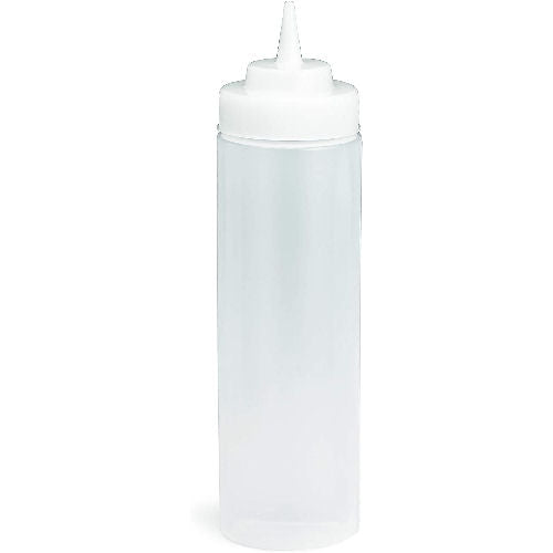 Squeeze Bottles Clear 12oz  with 53mm WideMouth™ Cone Tip