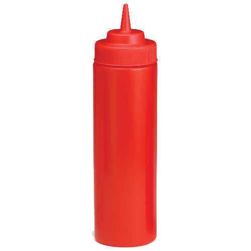 Squeeze Bottles Red 24oz  with  63mm WideMouth™ Top Cone / 12463K