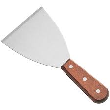 Scraper or spatula wooden Handle  8" and  4" blade s/s