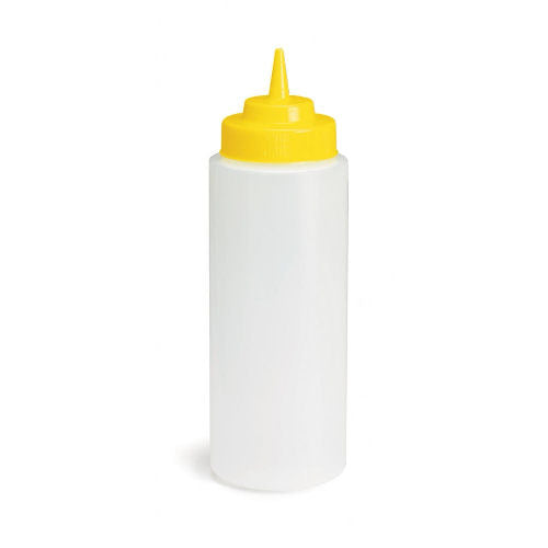 Squeeze Bottle Yellow Top  32oz with 63mm WideMouth™ Cone Tip - 90cl