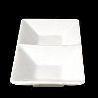 White Divided Dip Dish 14 cm x 8 cm/5 cm x 3"/ C88415
