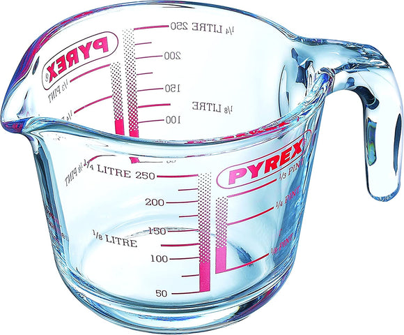 Glass Measuring Jug, 250 ml - Clear / GLSMJ1/2PT