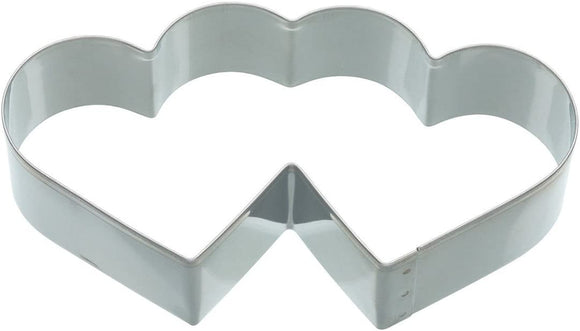 Double Heart Design Metal Cookie Cutter-Large 11.5cm
