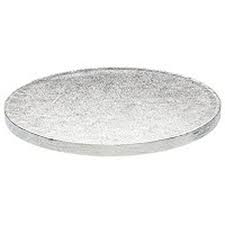 Cake board round drum 30 cm silver colour KCCBRD12