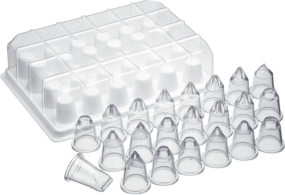 Cake Decorating Icing Nozzles with Case, 24-Piece Piping Set / KCICENOZSET