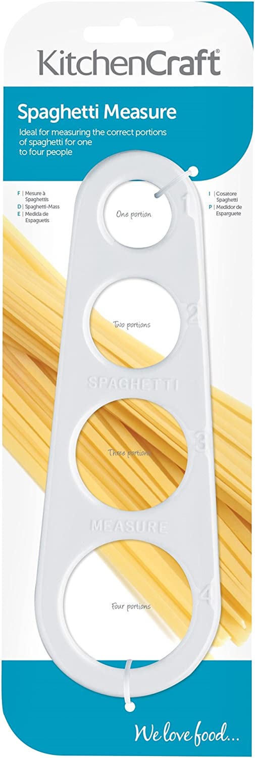 Spaghetti Measure, Plastic/Synthetic Material, White, 18.5 x 6.5 x 16 cm