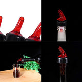 50mL Automatic Measured Liquor Bottle Pourer Shot Bar Pub Wine Cocktail Dispenser Spouts Plastic, Clear Spout Plastic(Red)