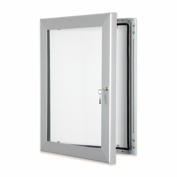 Silver Indoor/Outdoor Lockable Poster Display Case - 45 mm Frame SH047