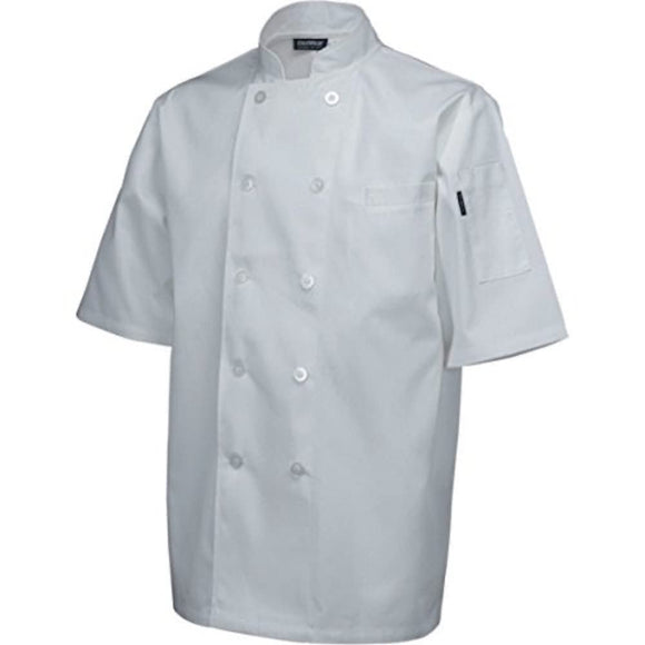 Genware NJ03-XXL Standard Jacket, Short Sleeve, XX-Large, White